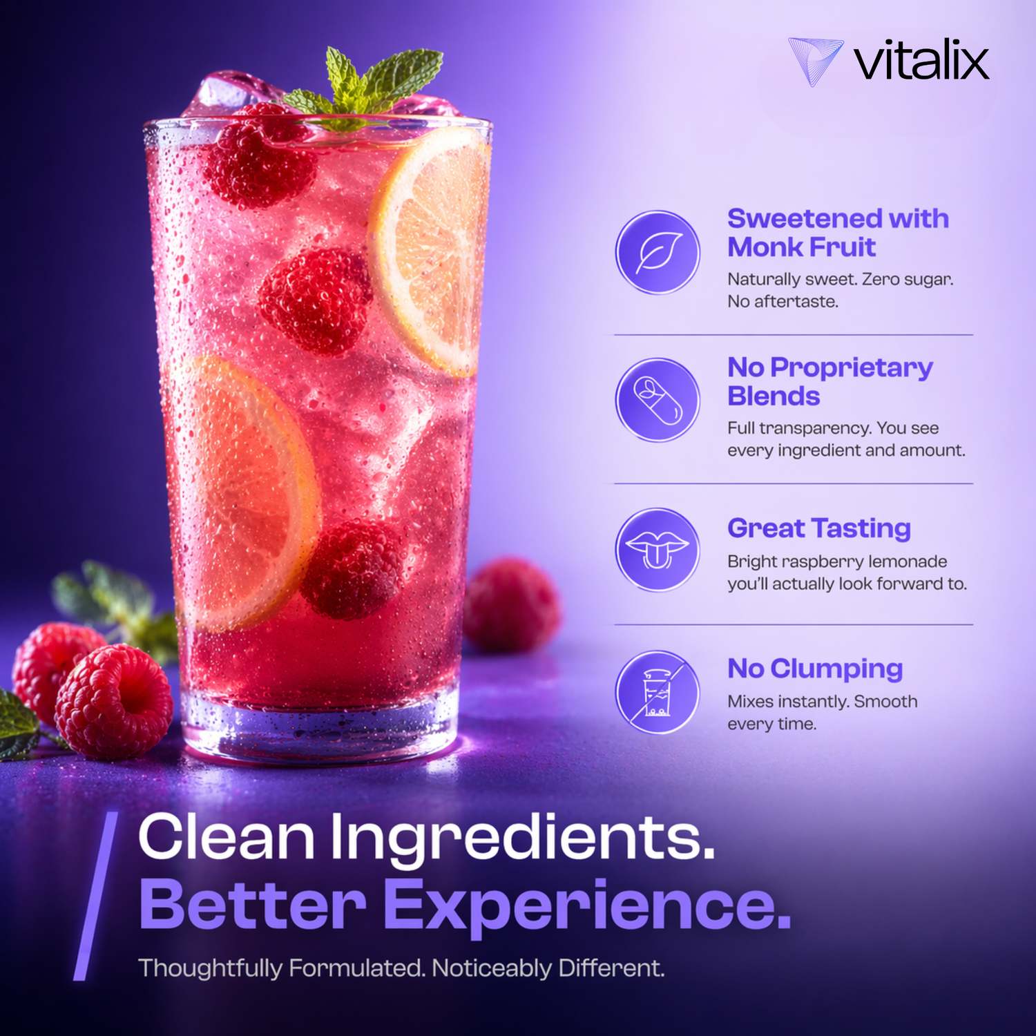 Vitalix Cortisol Cocktail – Clinically Dosed Adaptogen Drink Mix for Calm, Focus &amp; Balance