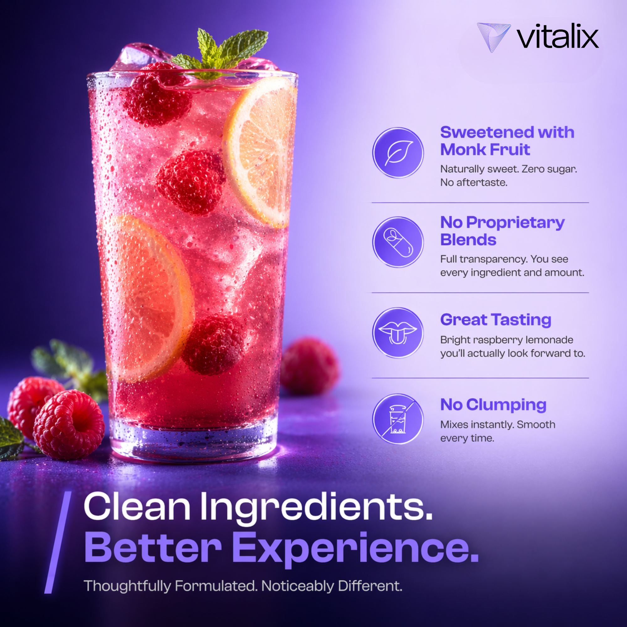 Vitalix Cortisol Cocktail – Clinically Dosed Adaptogen Drink Mix for Calm, Focus &amp; Balance