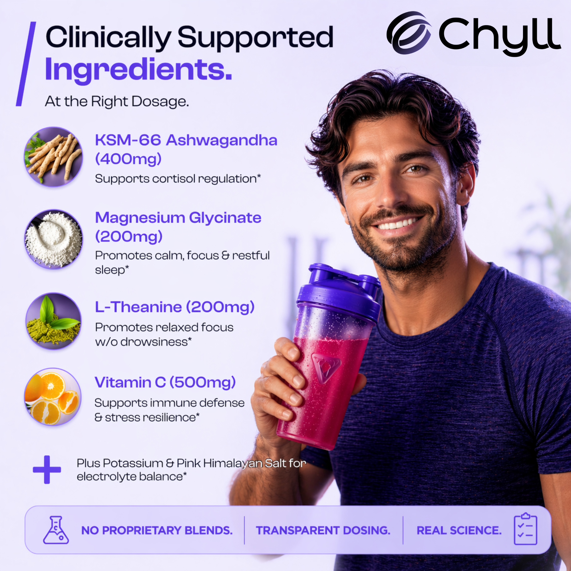 Chyll – Clinically Dosed Adaptogen Drink Mix for Calm, Focus &amp; Balance