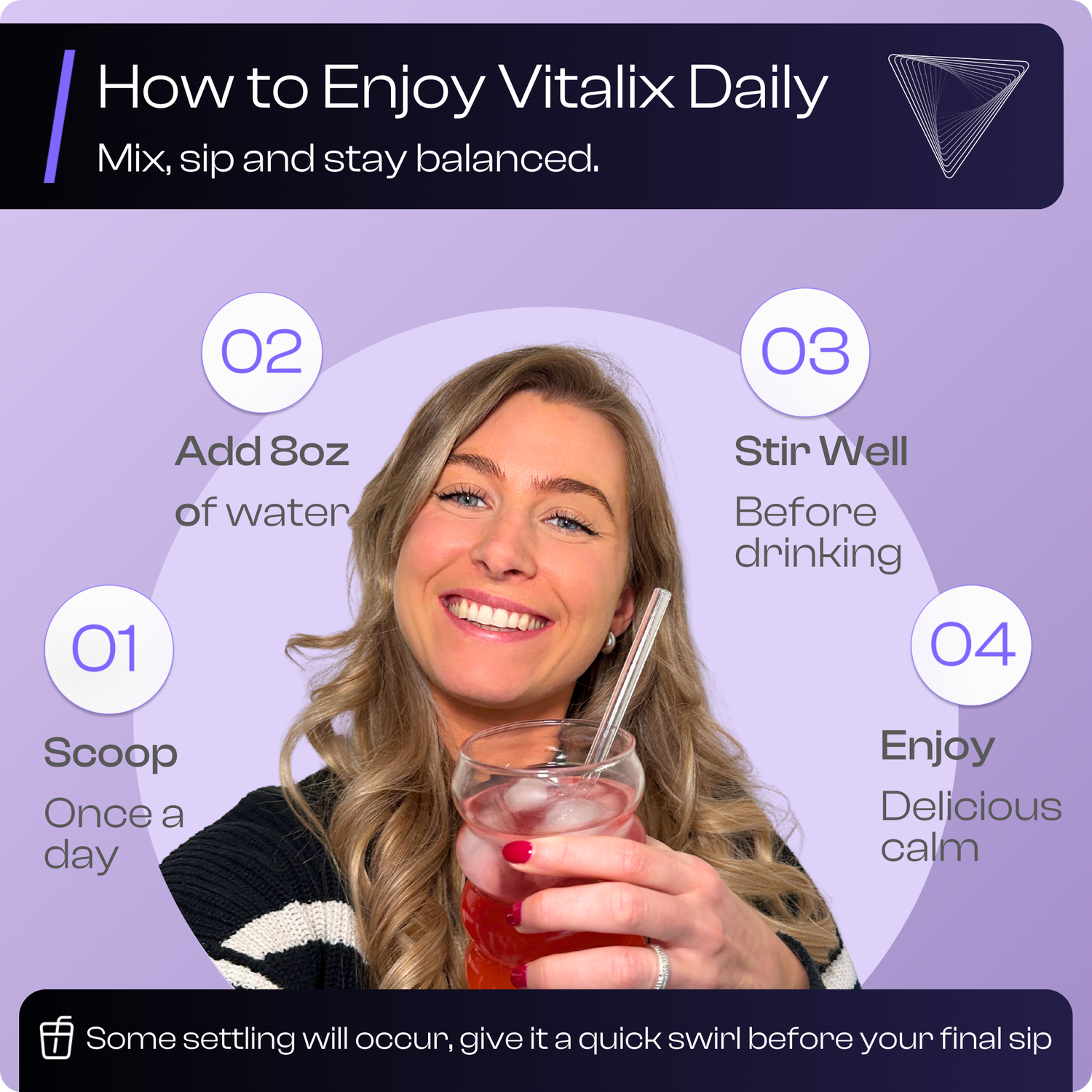 Vitalix Cortisol Cocktail – Clinically Dosed Adaptogen Drink Mix for Calm, Focus &amp; Balance