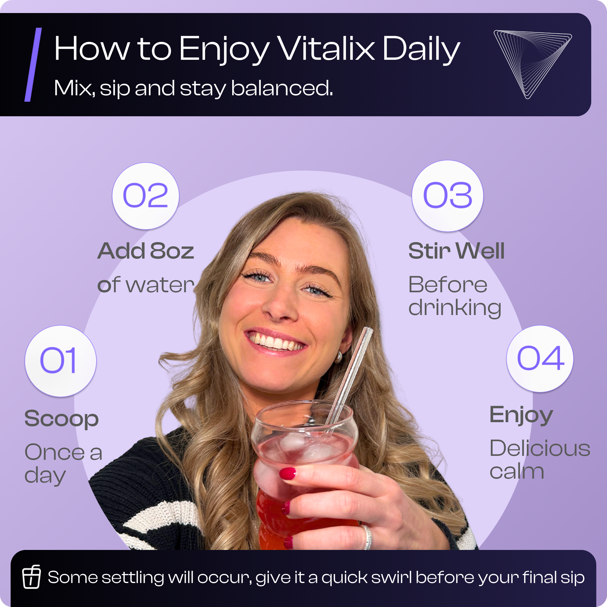Vitalix Cortisol Cocktail – Clinically Dosed Adaptogen Drink Mix for Calm, Focus &amp; Balance